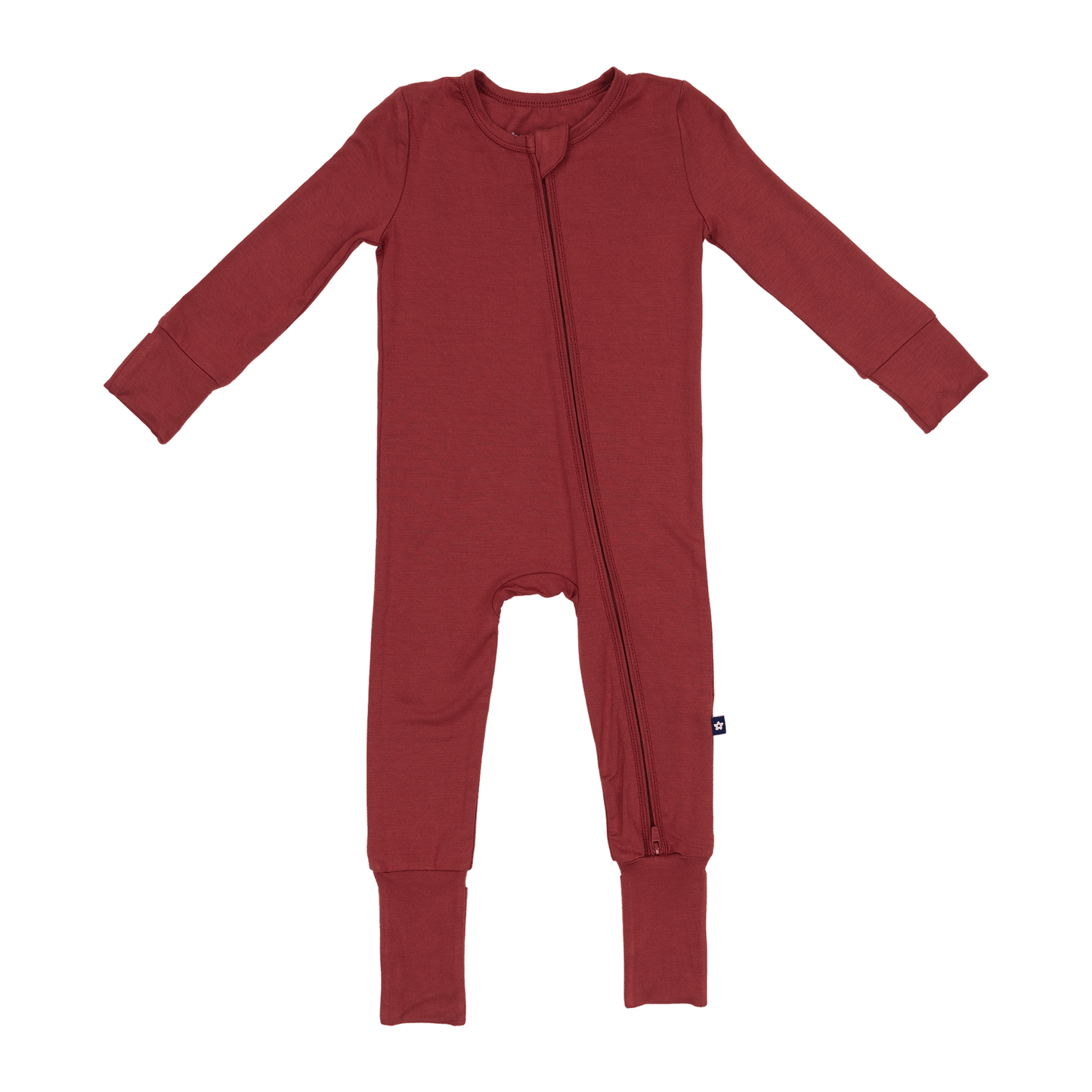 Convertible Footed Romper in Carriage Red