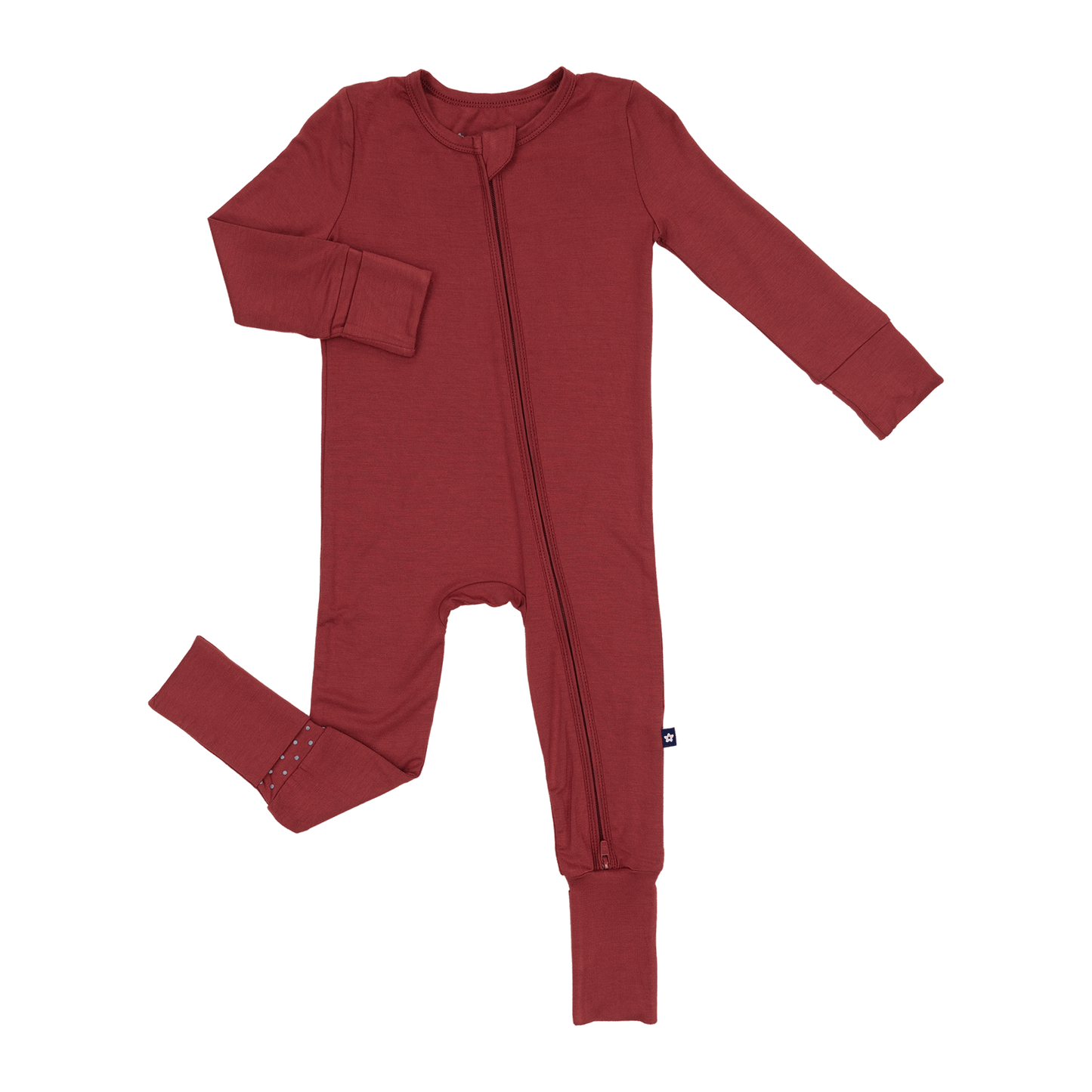 Convertible Footed Romper in Carriage Red