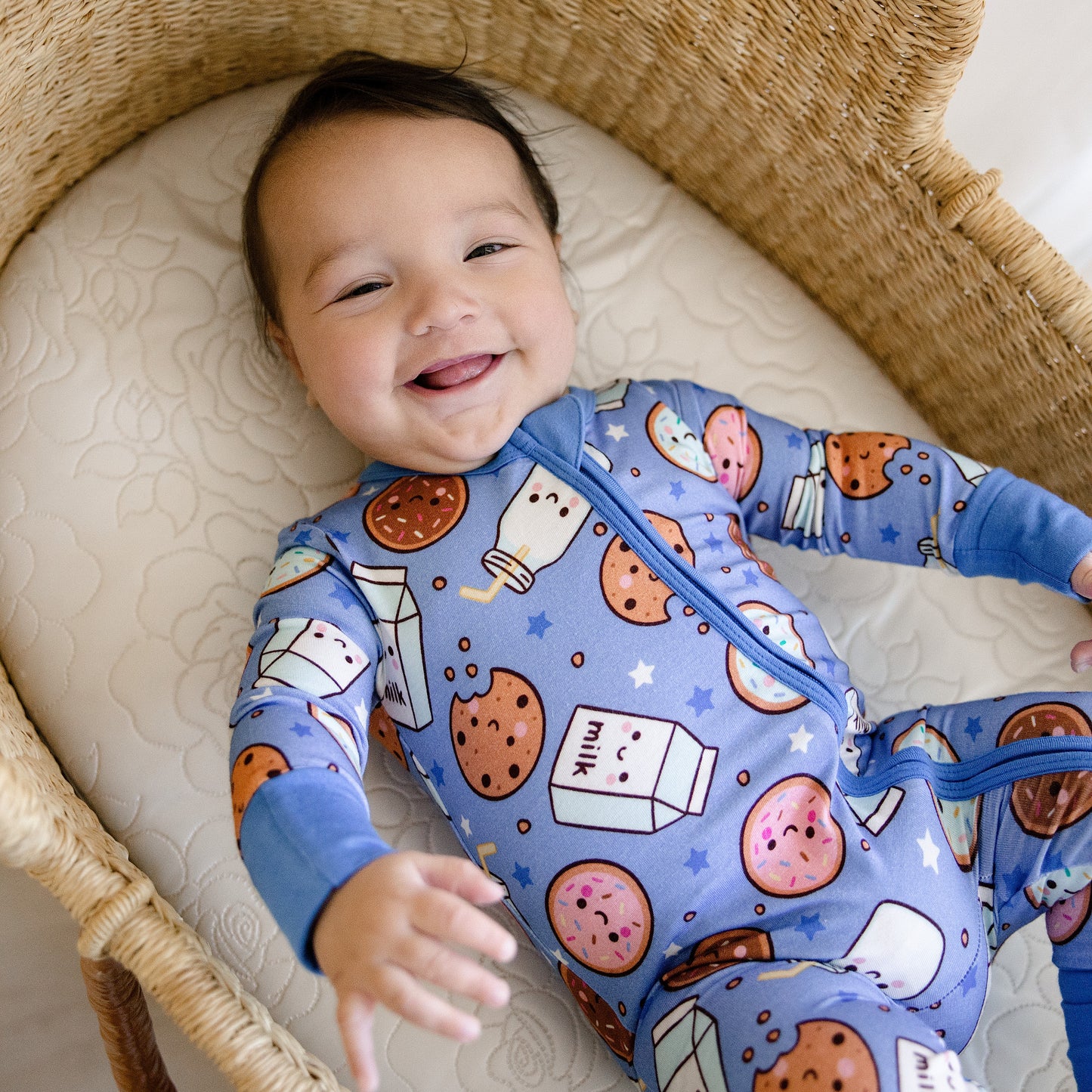 Convertible Footed Romper in Cookie Comet