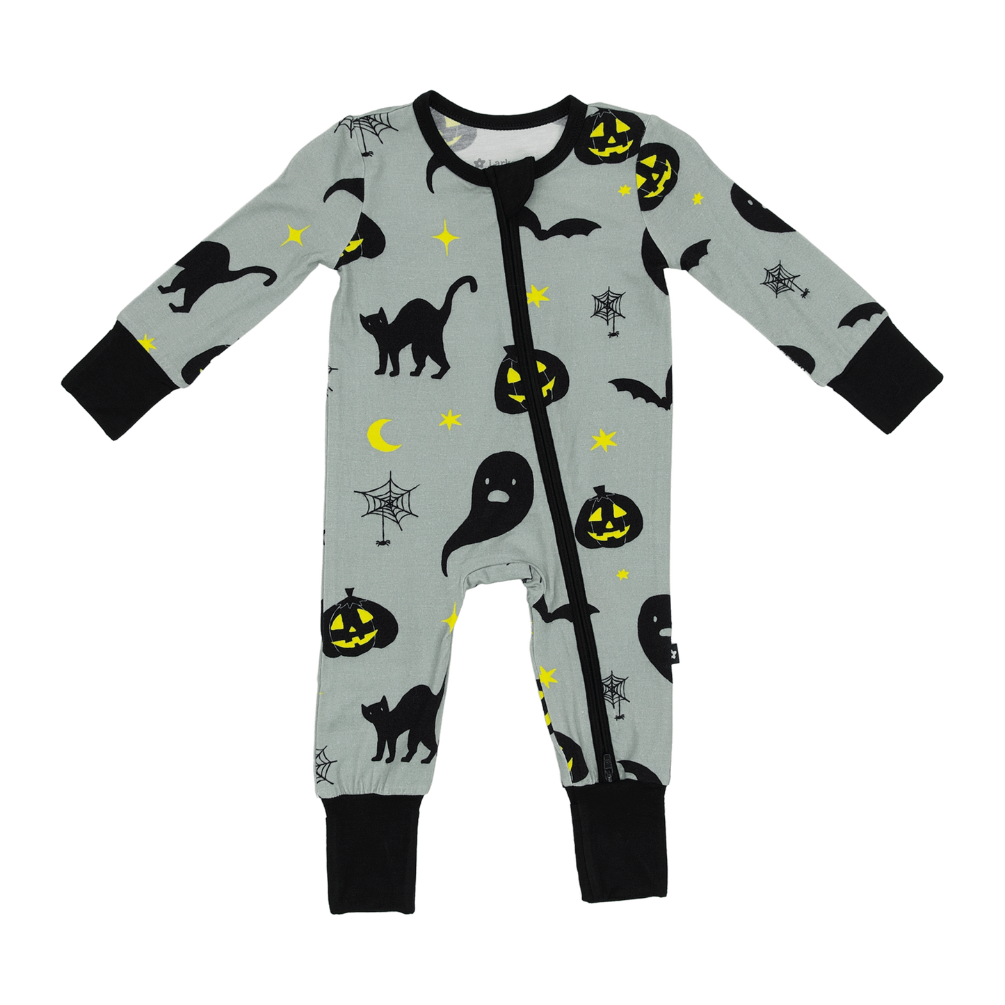 Convertible Footed Romper in Fright Night