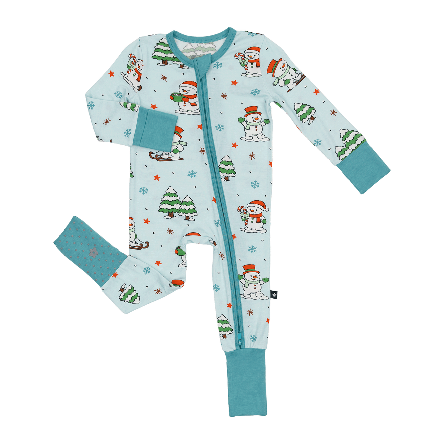 Convertible Footed Romper in Jingle and Glide