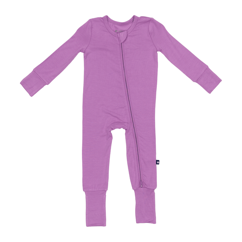 Convertible Footed Romper in Lilac Dust