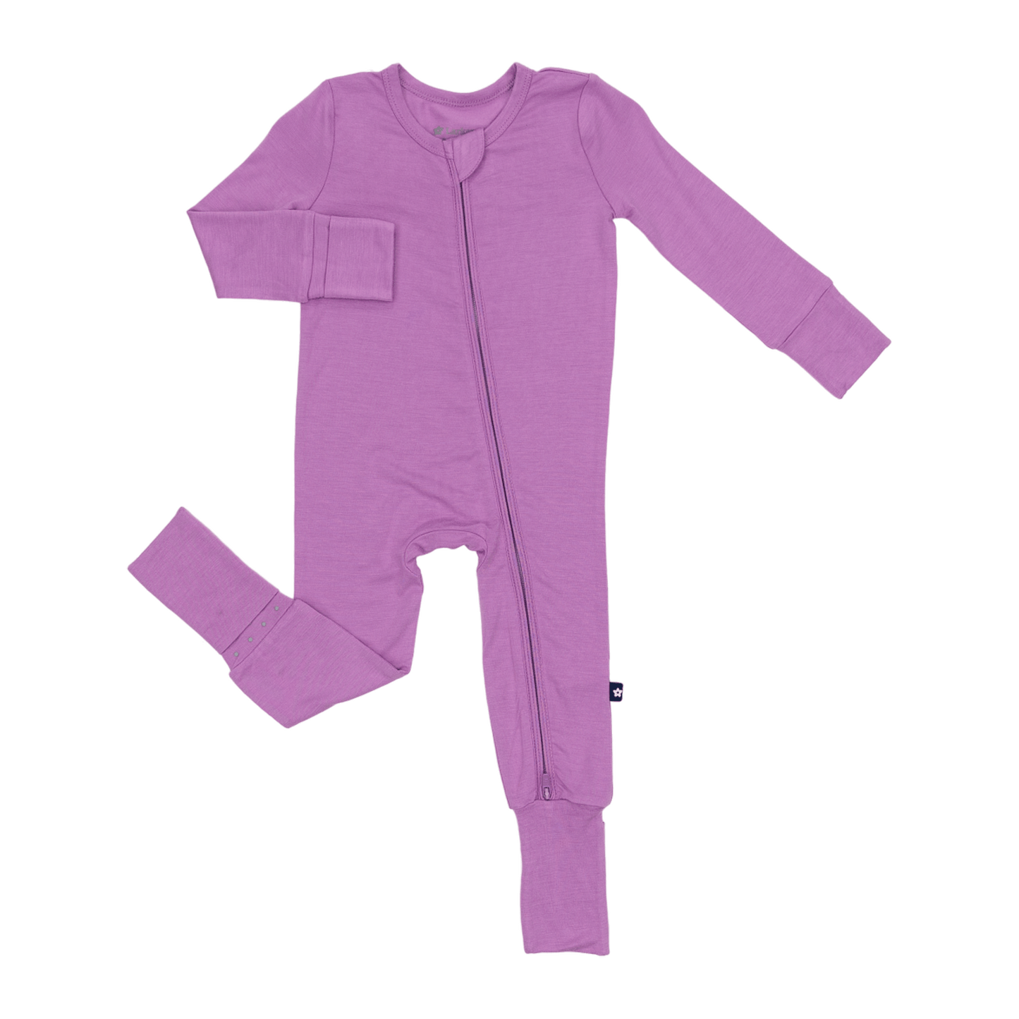 Convertible Footed Romper in Lilac Dust