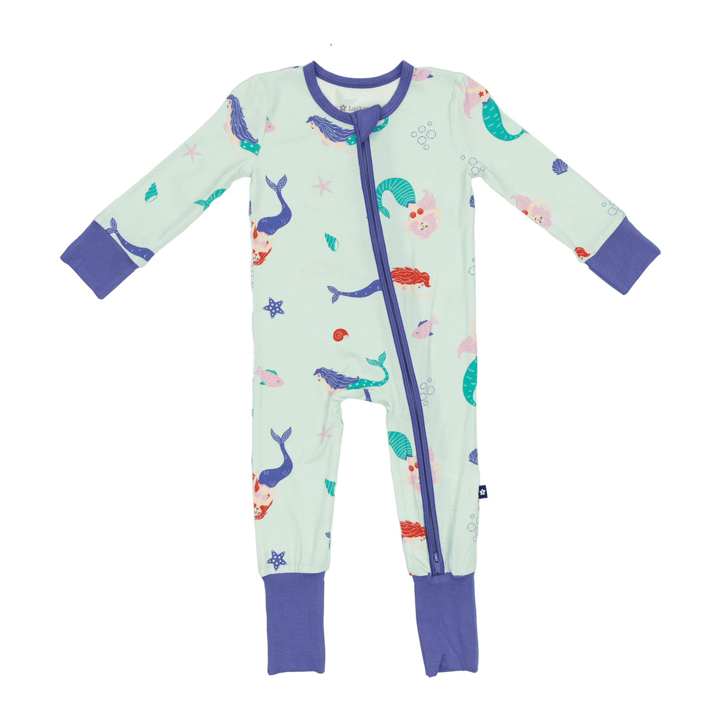 Convertible Footed Romper in Mermaids
