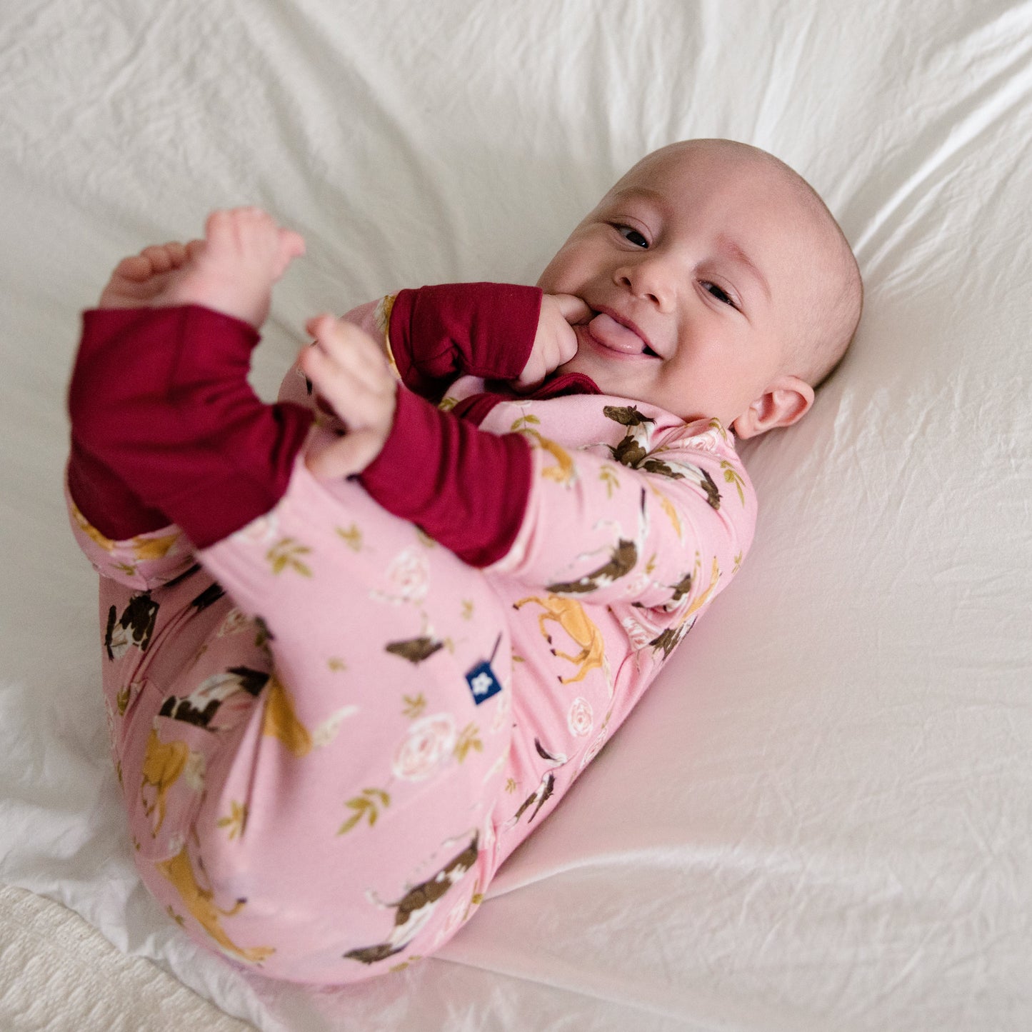 Convertible Footed Romper in Pasture Play