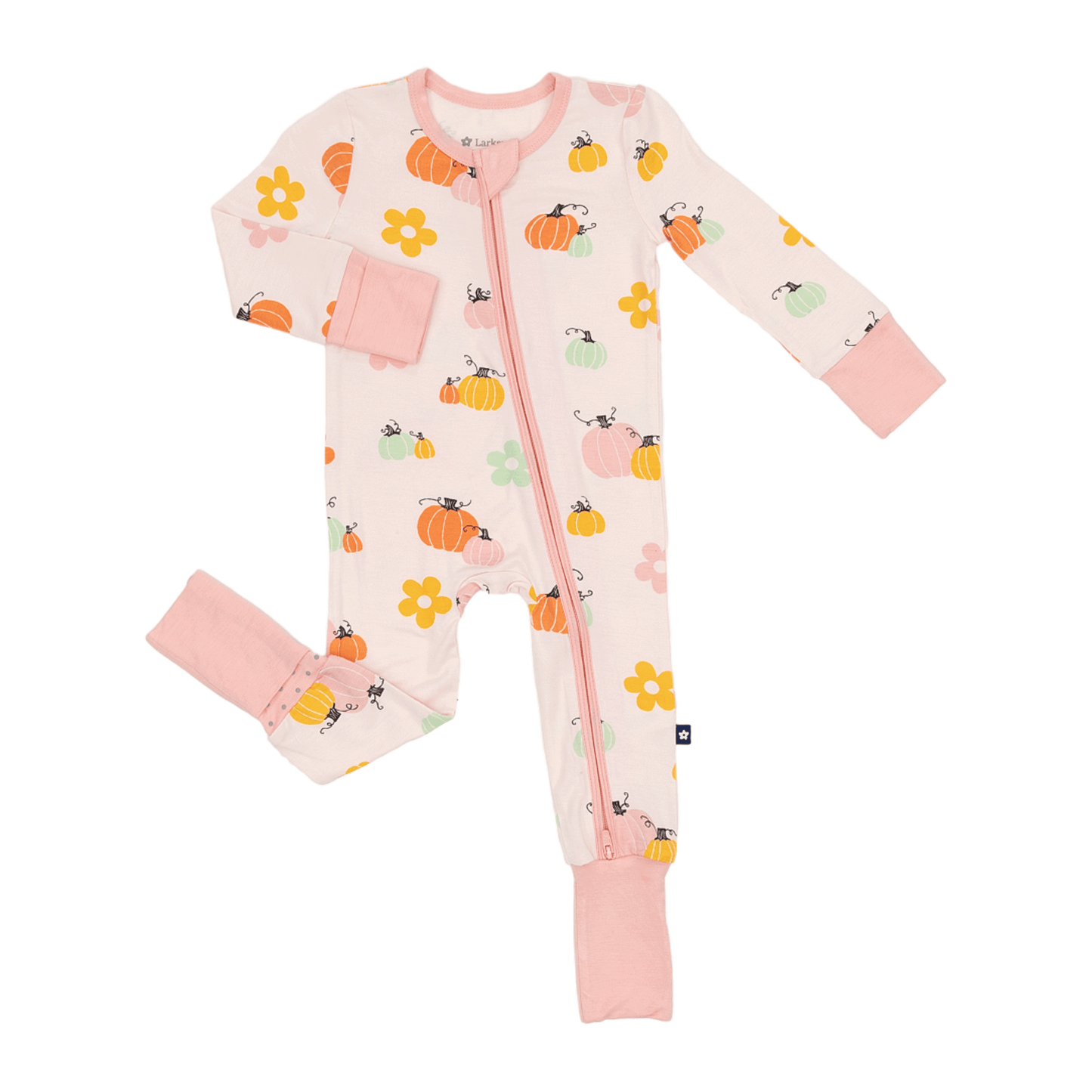 Convertible Footed Romper in Pumpkin Patch