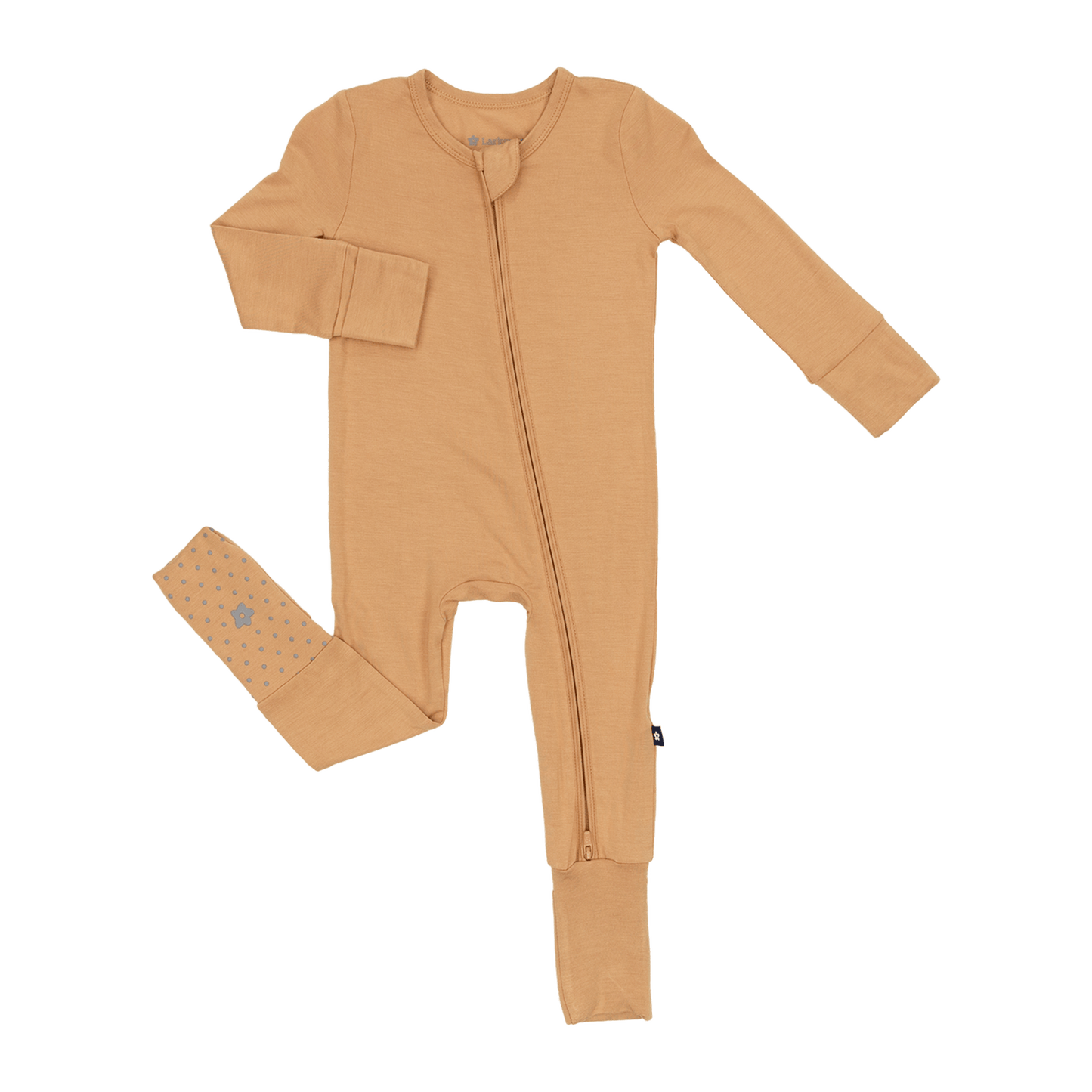 Convertible Footed Romper in Pumpkin Pop