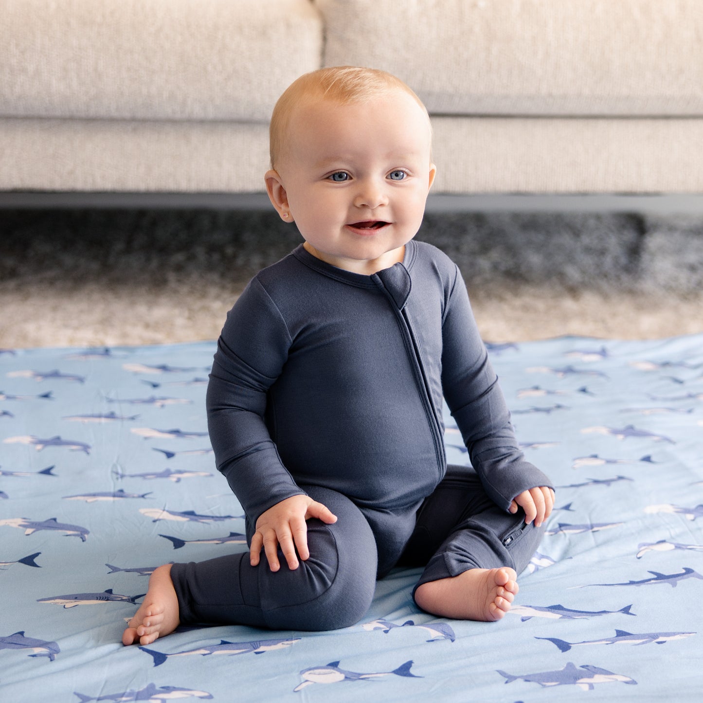 Convertible Footed Romper in Reefstone