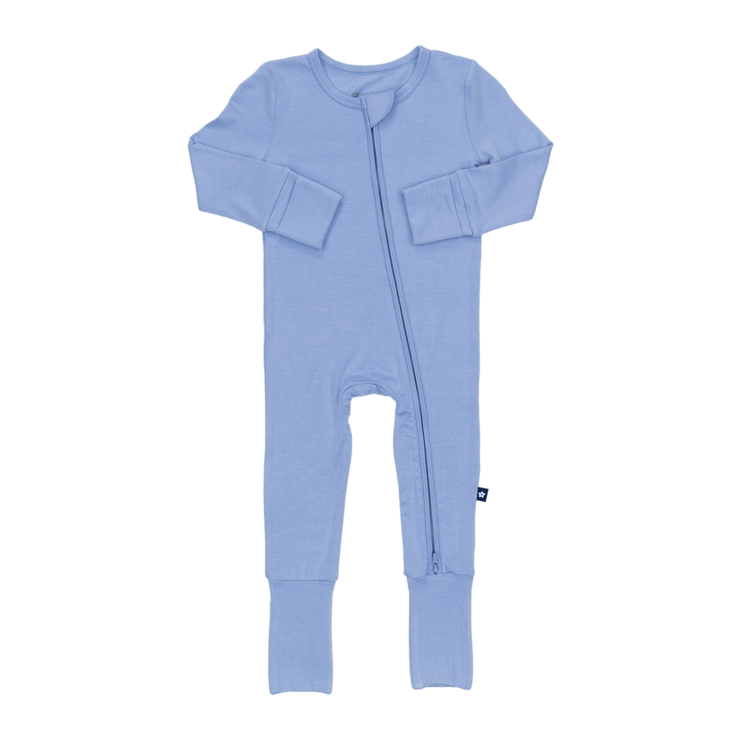 Convertible Footed Romper in Ribbon Sky