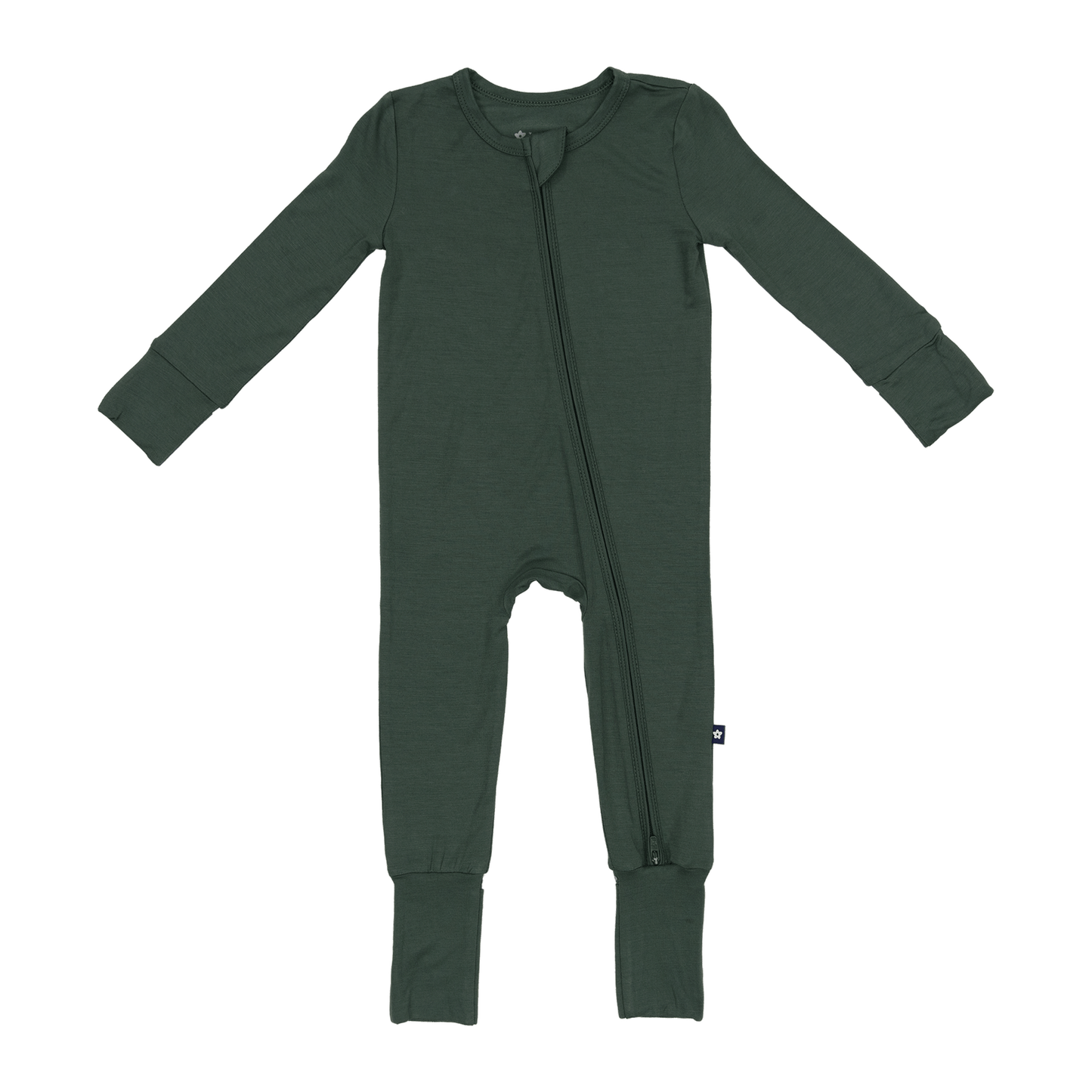 Convertible Footed Romper in Saddle Pine