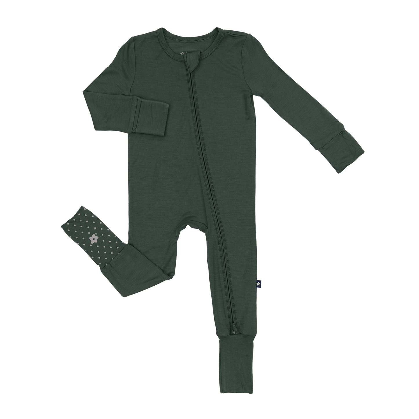Convertible Footed Romper in Saddle Pine