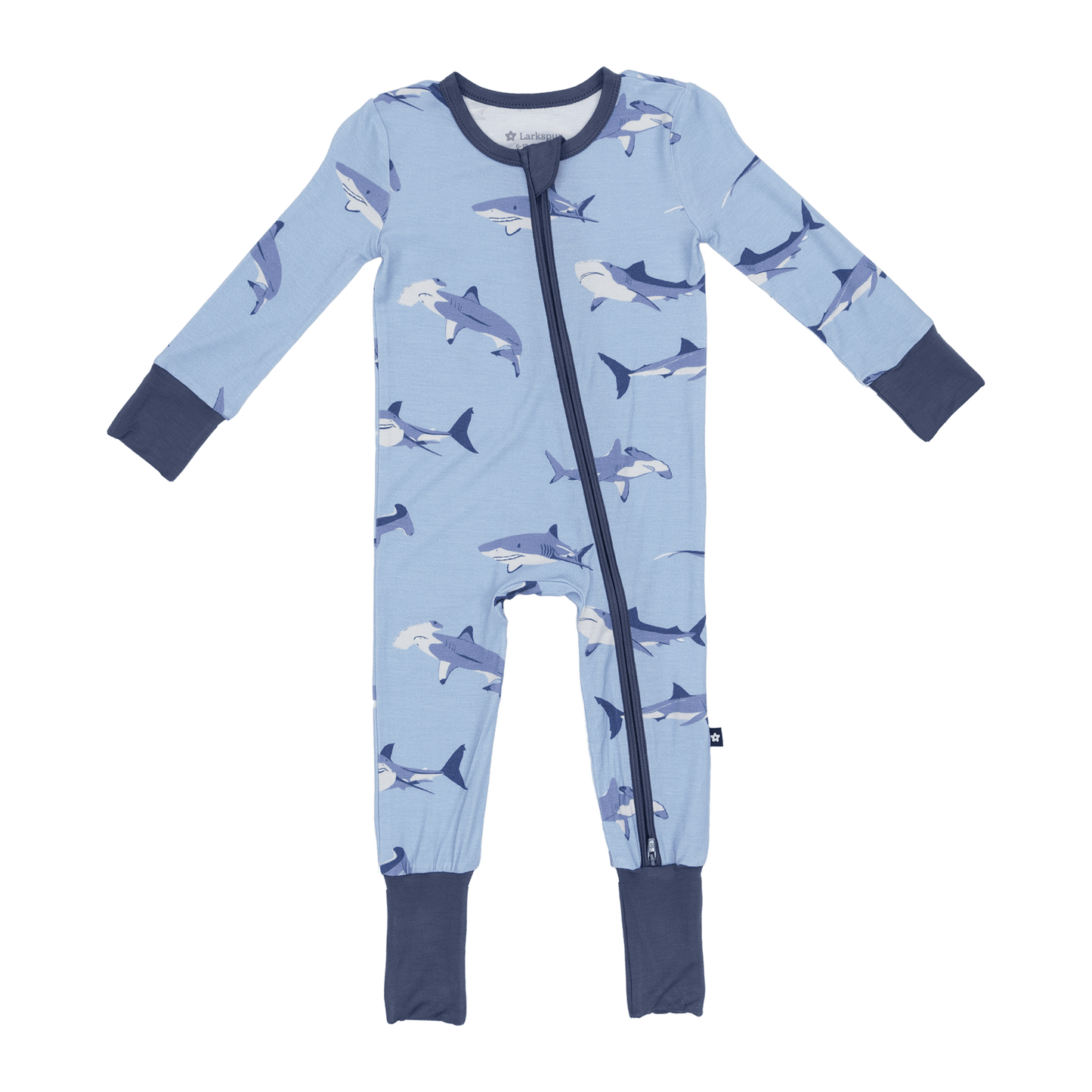 Convertible Footed Romper in Sharks