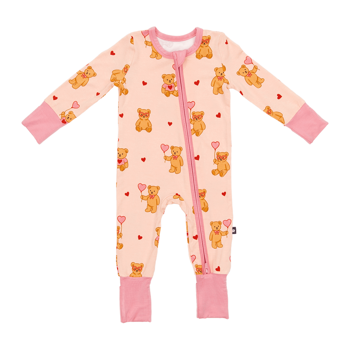 Convertible Footed Romper in Strawbeary