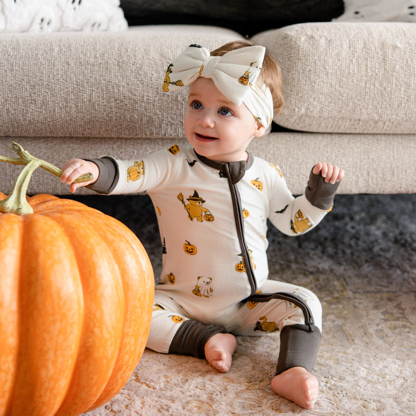 Convertible Footed Romper in Trick or Treat
