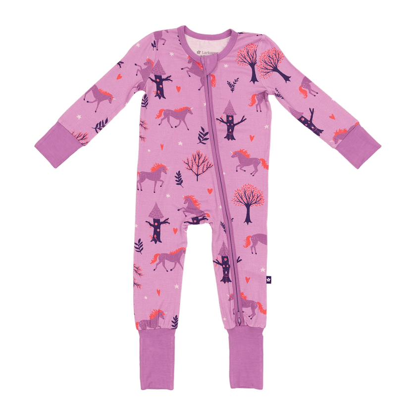 Convertible Footed Romper in Unicorns