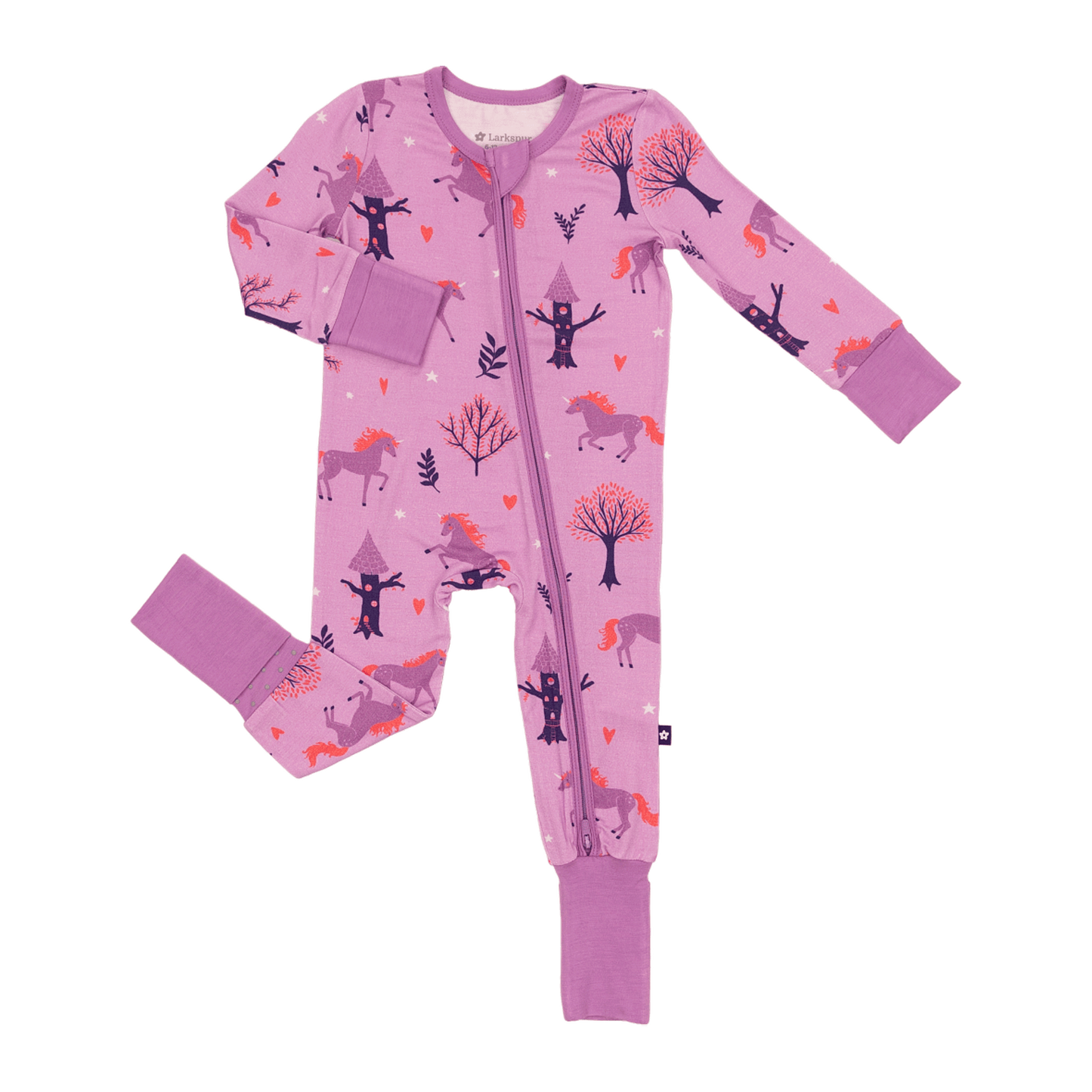 Convertible Footed Romper in Unicorns