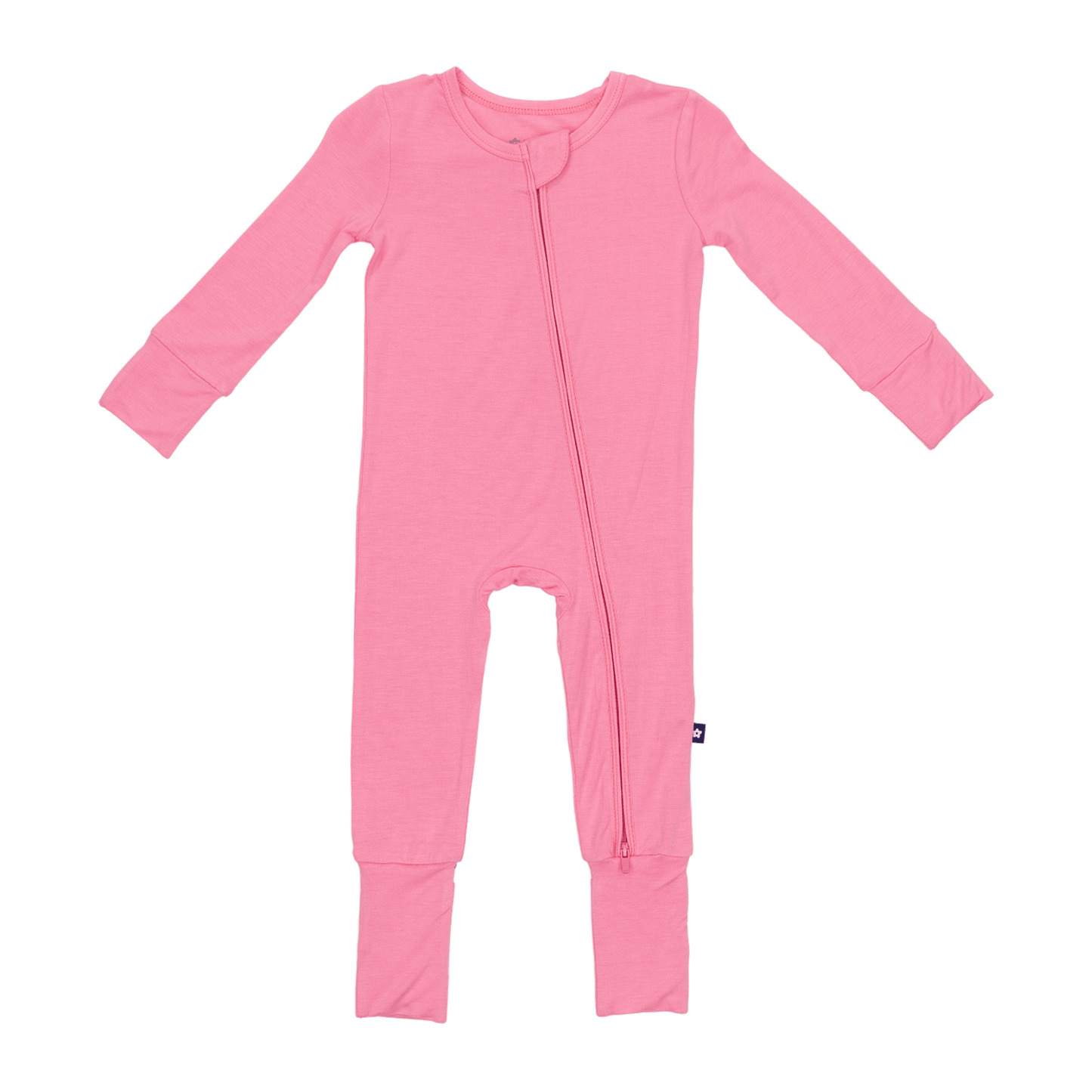 Convertible Footed Romper in Wild Rose