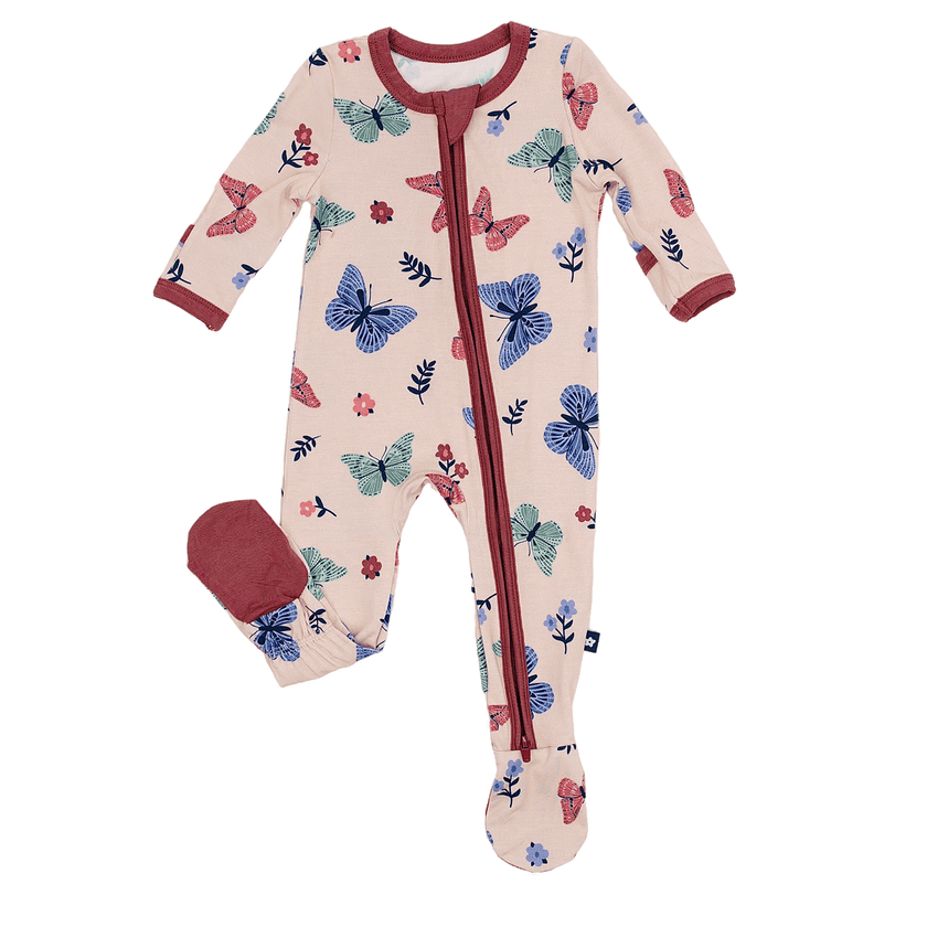 Zip Footie in Butterfly Parade