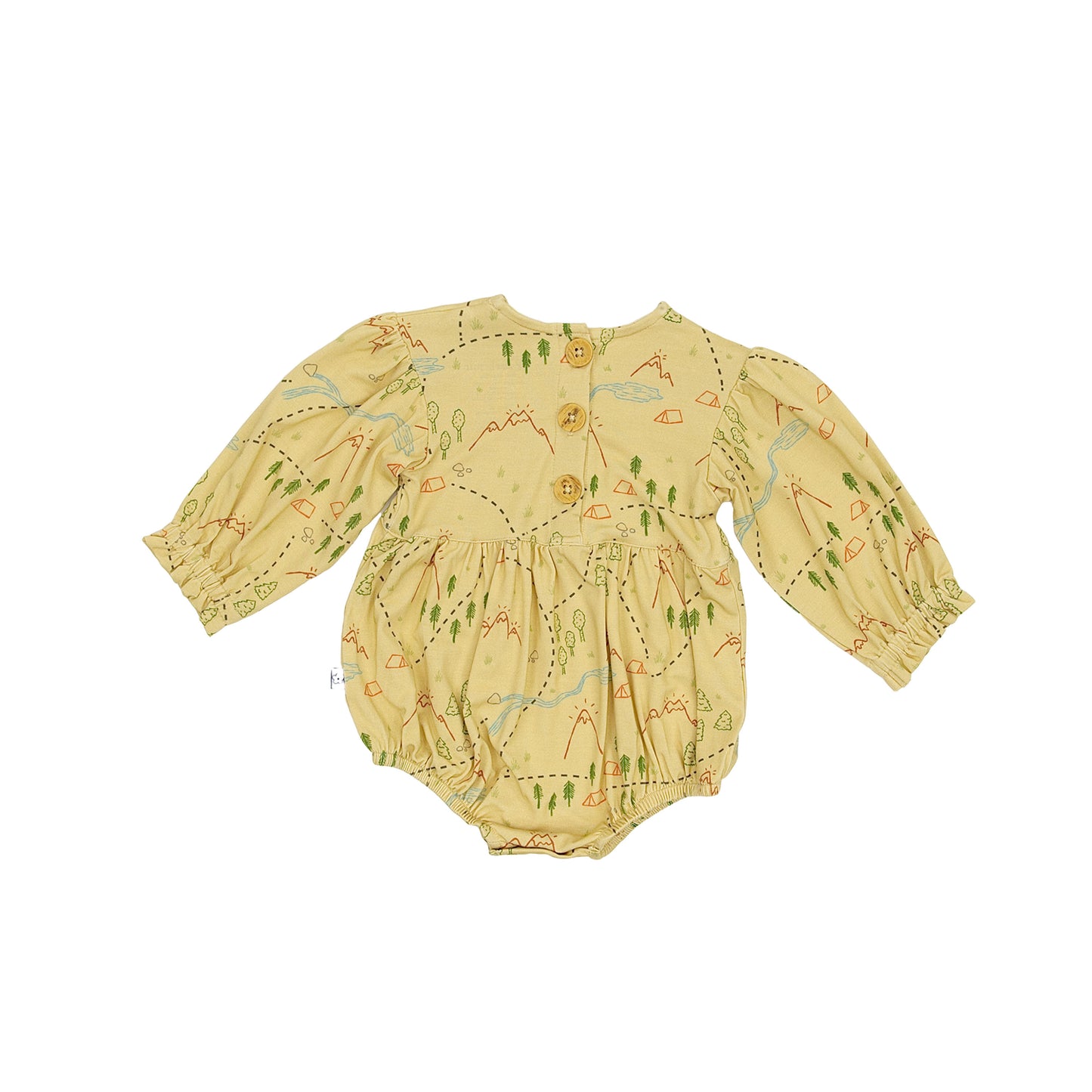 Bubble Romper in Trail Map Doodles