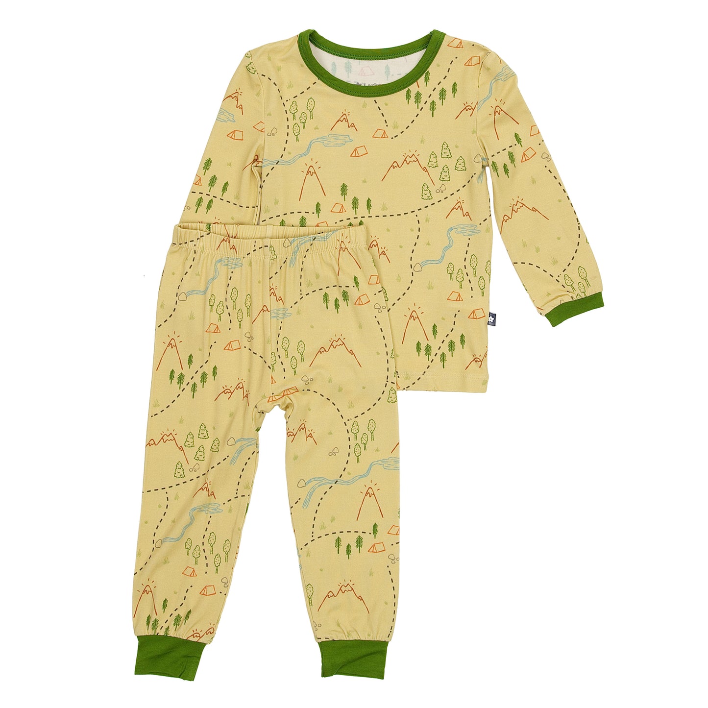 Long PJ Set in Trail Map Doodles