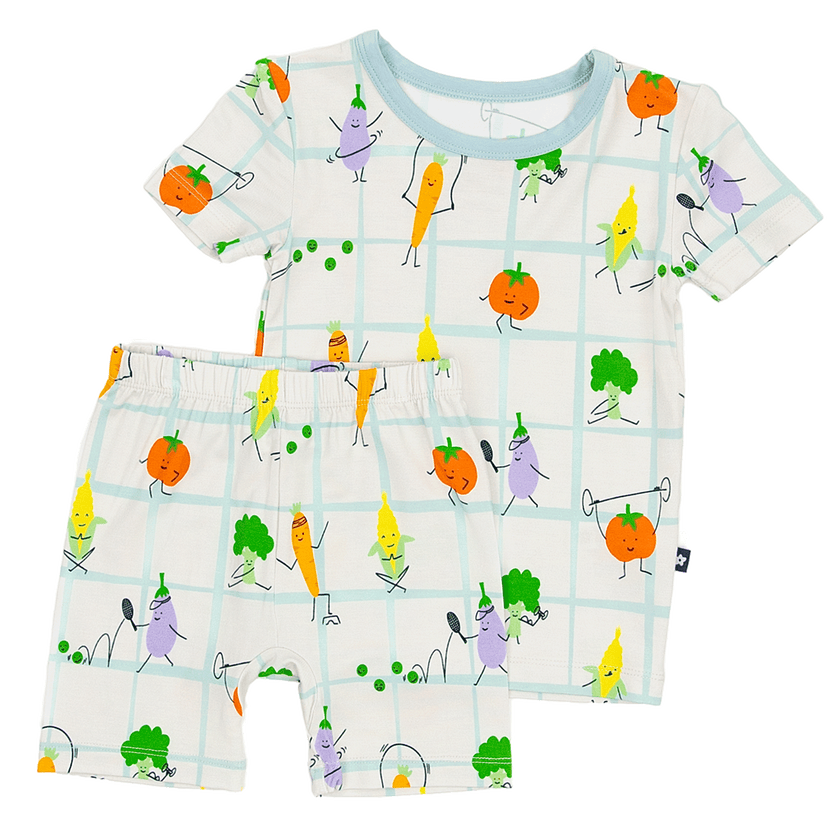 Short PJ Set in Veggie Patch Parade