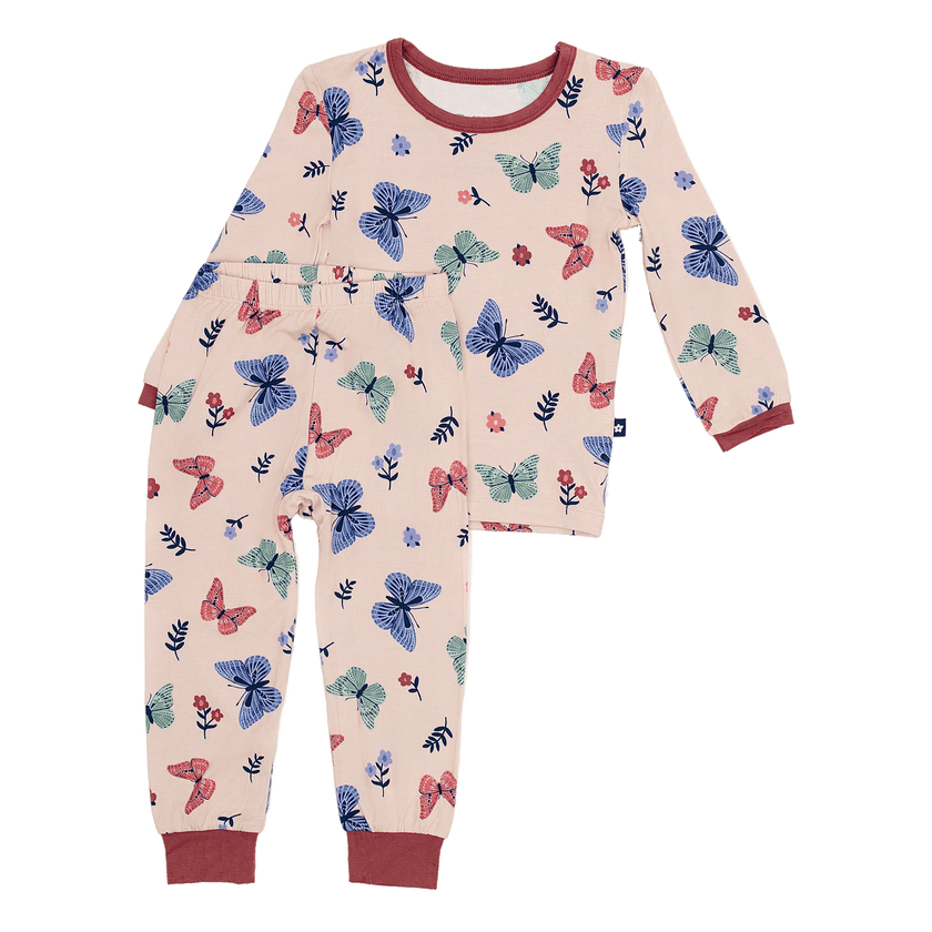 Long Sleeve Pajamas in Butterfly Parade