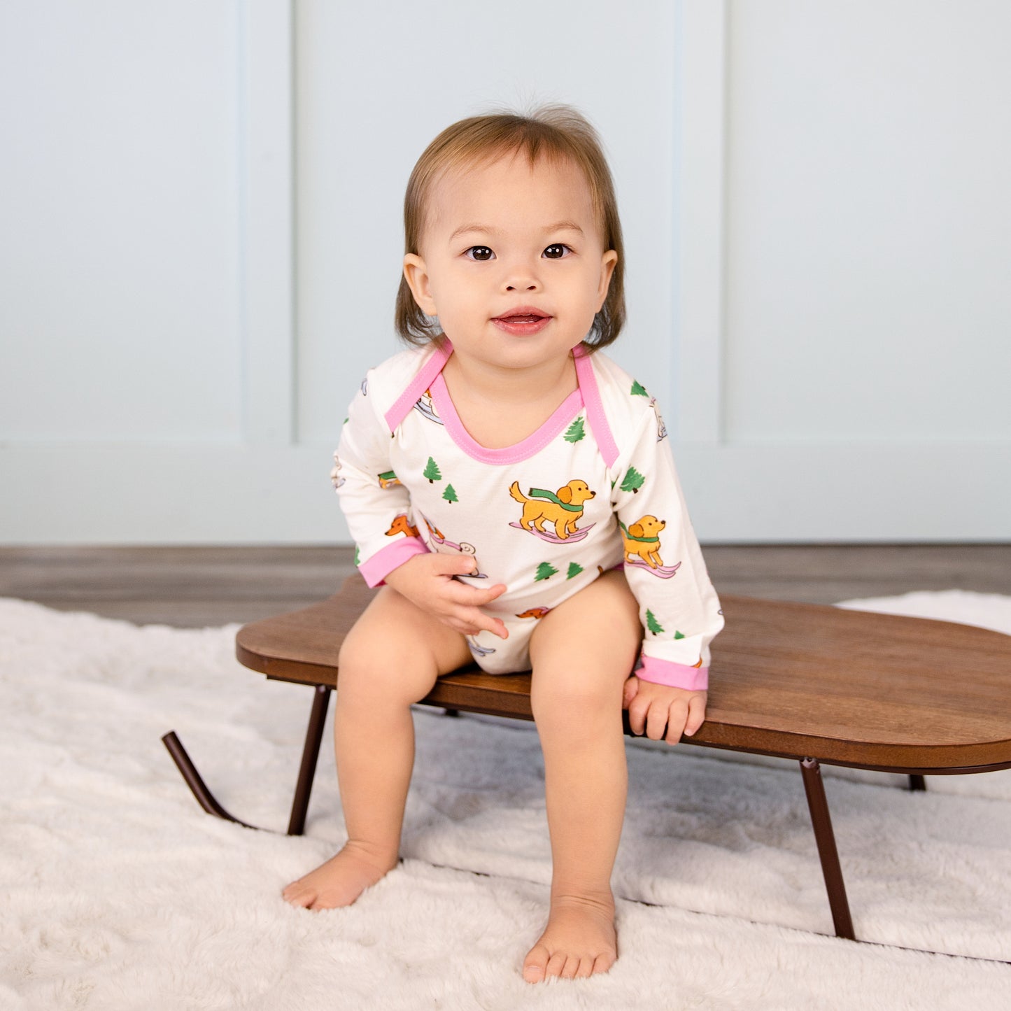 Long Sleeve Bodysuit in Pawder Patrol