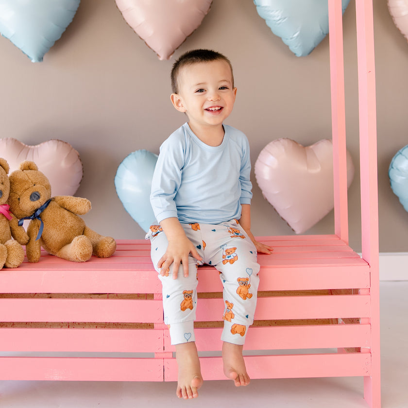 Long Sleeve Jogger Set in Bluebeary