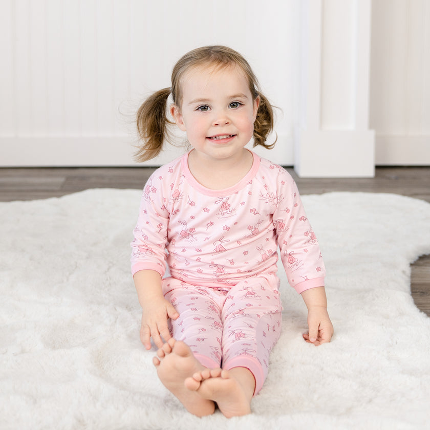 Long Sleeve Jogger Set in Bunny Blossoms