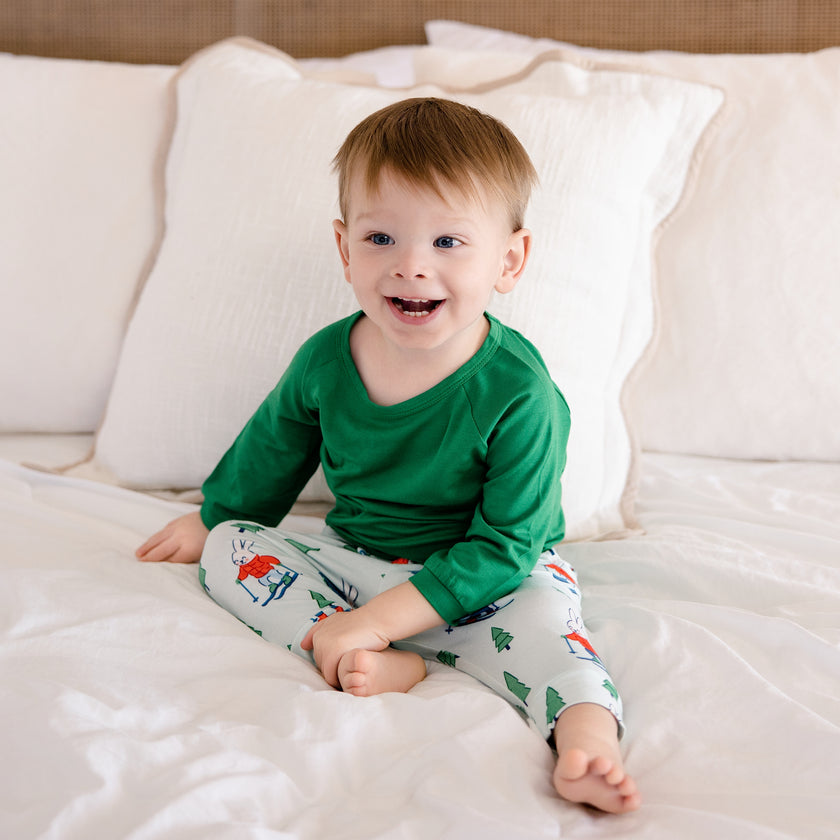 Long Sleeve Jogger Set in Bunny Slopes