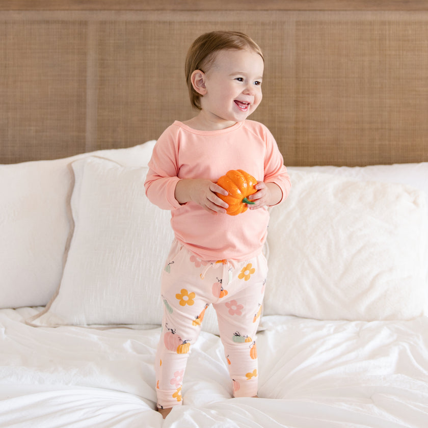 Long Sleeve Jogger Set in Pumpkin Patch