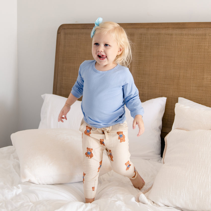 Long Sleeve Jogger Set in Teddy Bear