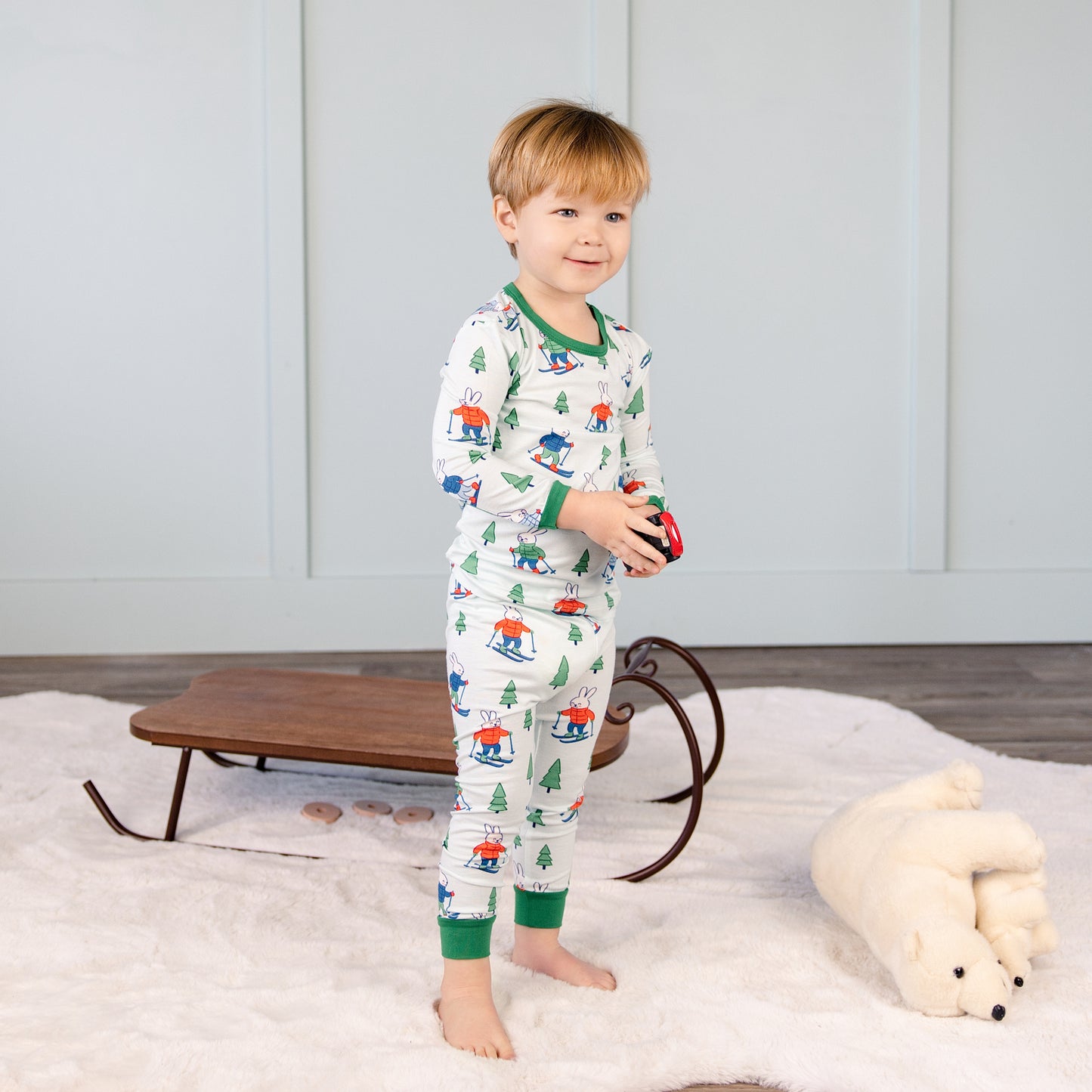 Long PJ Set in Bunny Slopes
