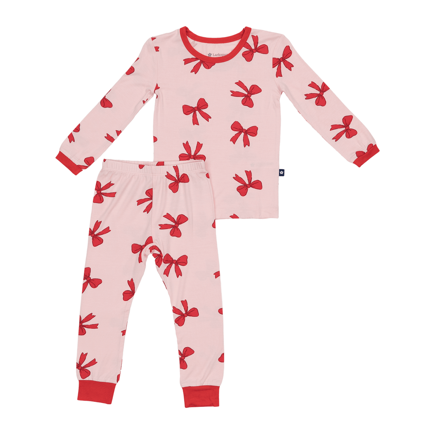 Long PJ Set in Holiday Bows