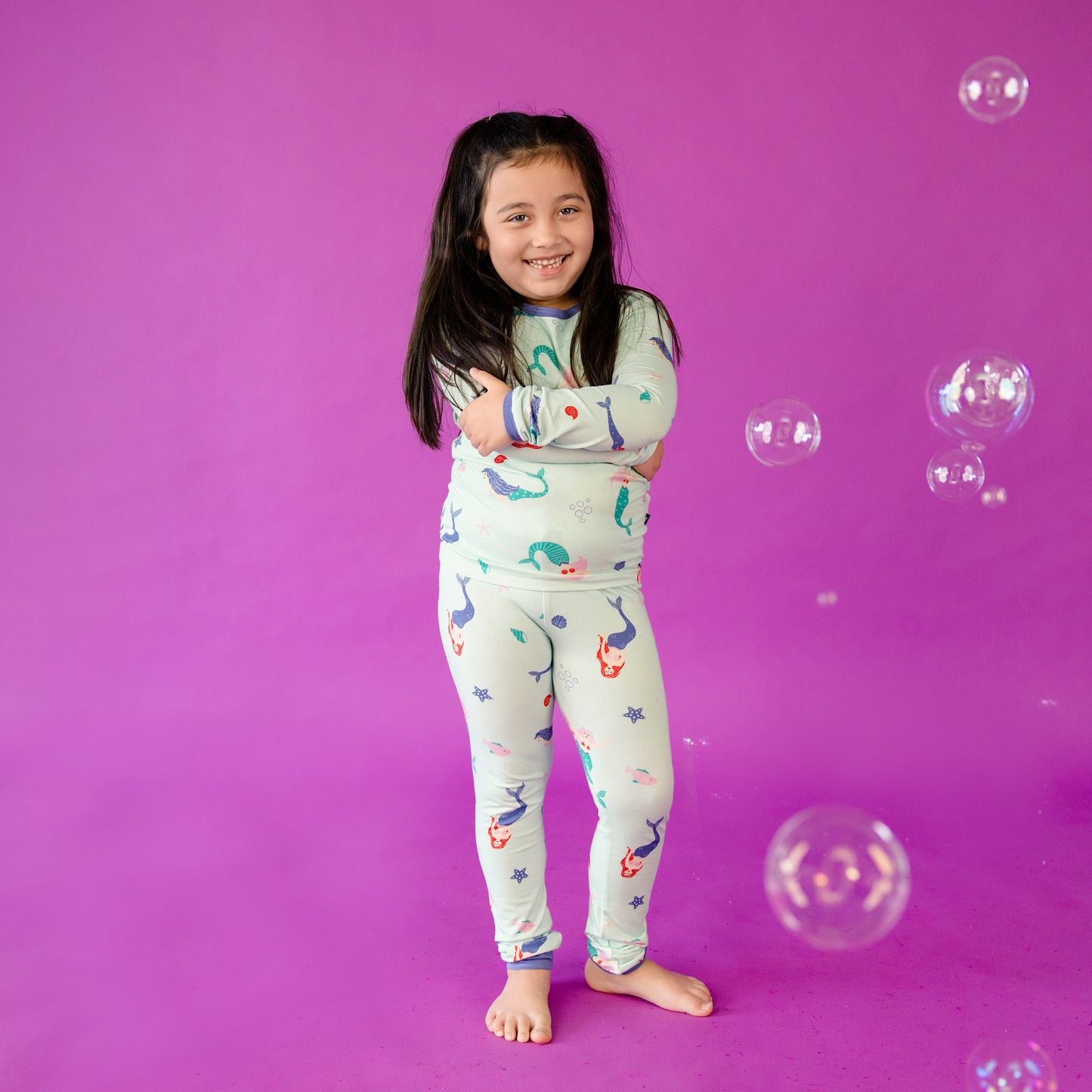 Long PJ Set in Mermaids