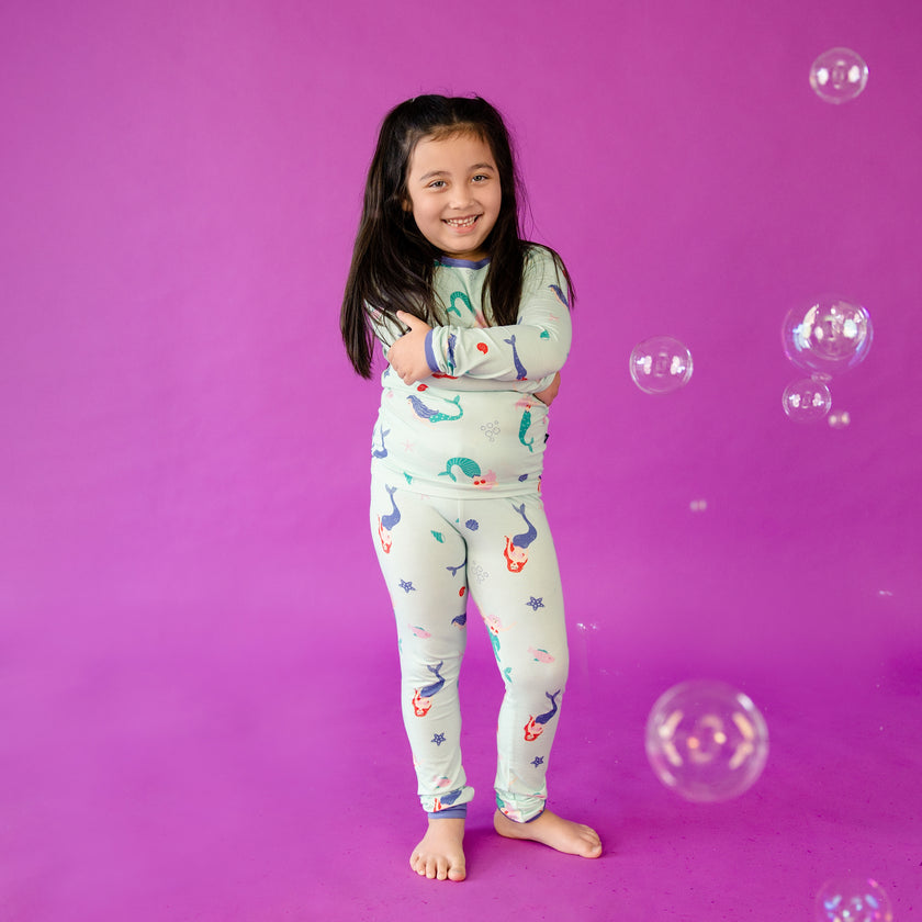 Long PJ Set in Mermaids