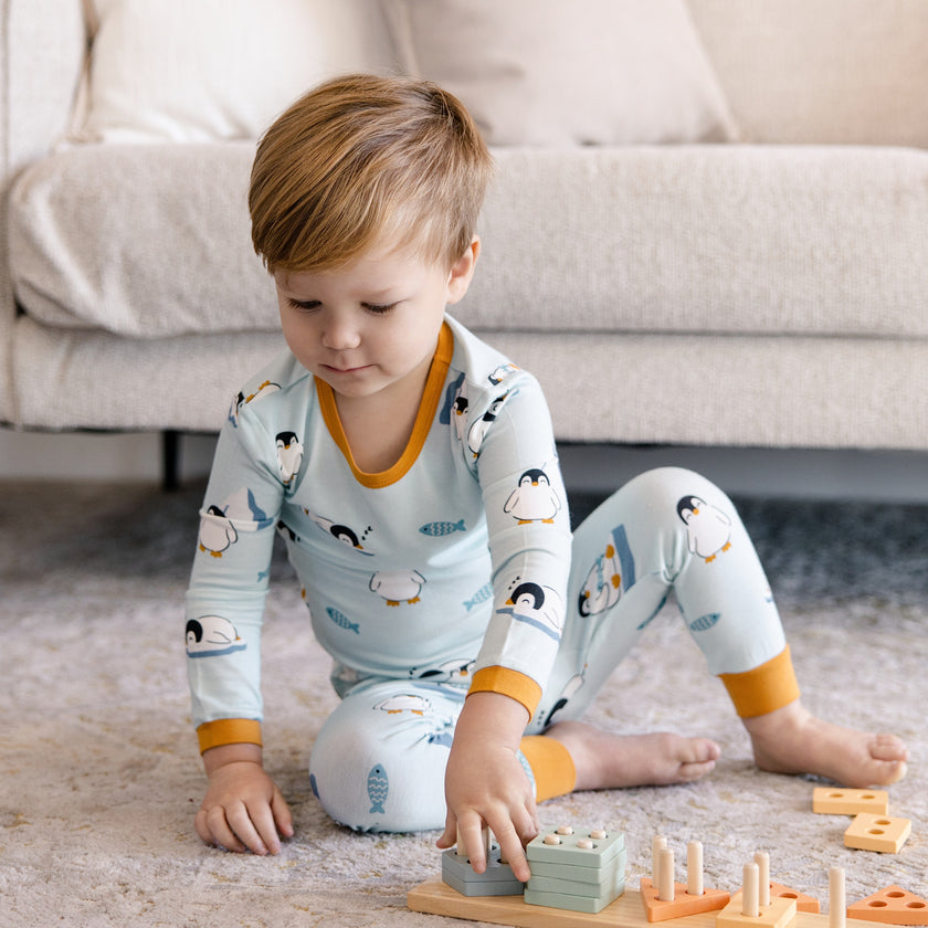 Long PJ Set in Waddle and Chill