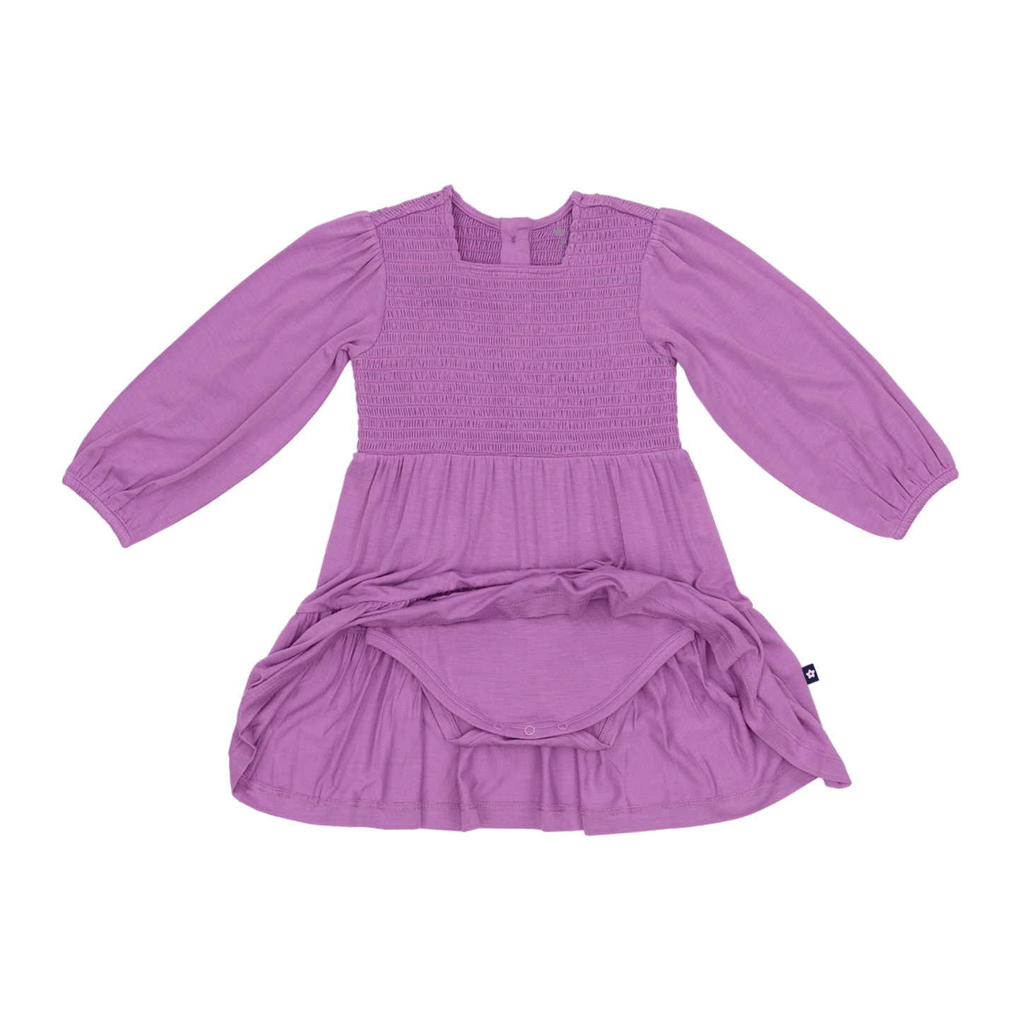 Long Sleeve Smocked Dress in Lilac Dust
