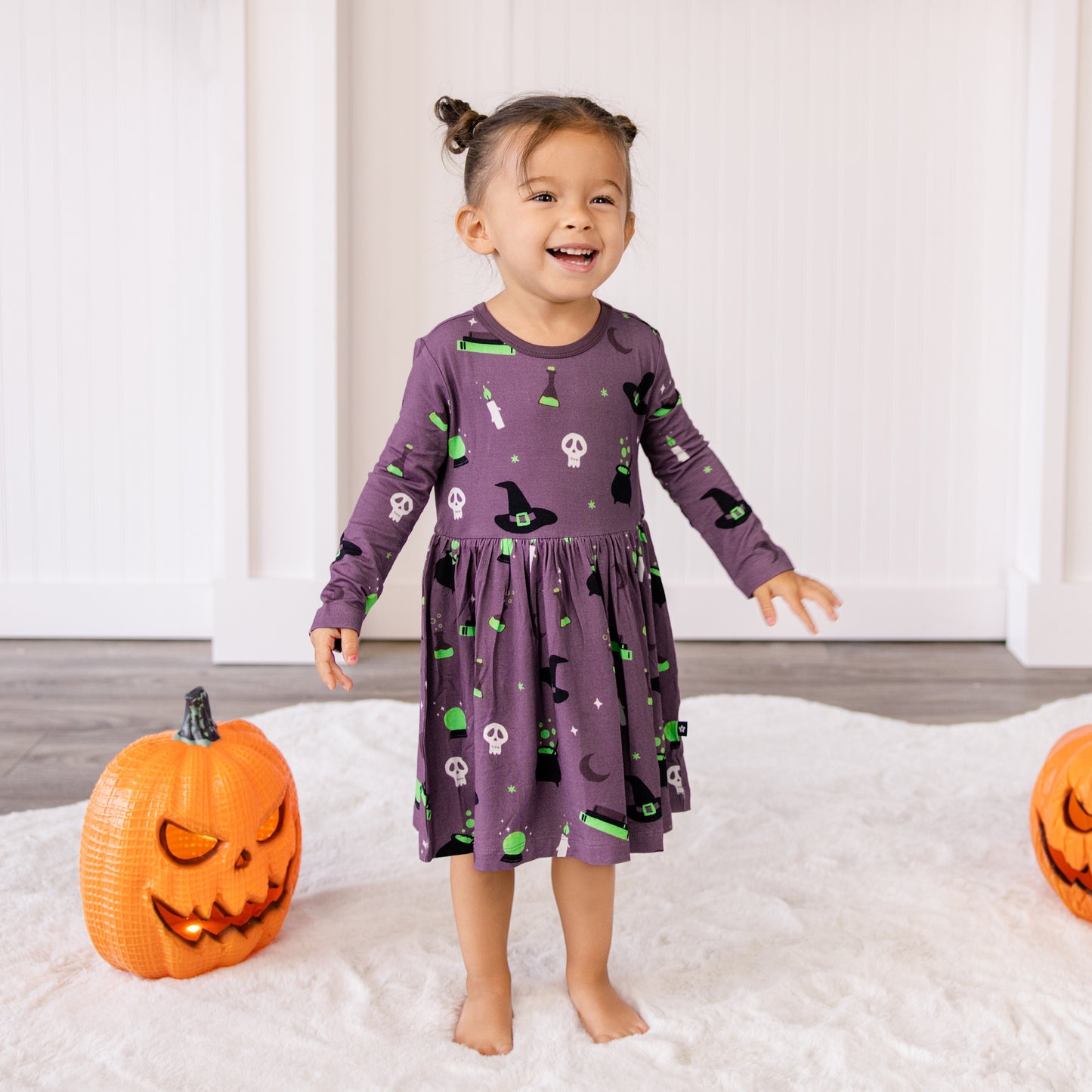 Long Sleeve Twirl Dress in Hocus Pocus