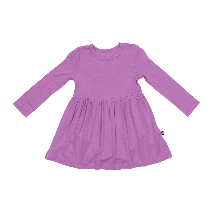 Long Sleeve Twirl Dress in Lilac Dust