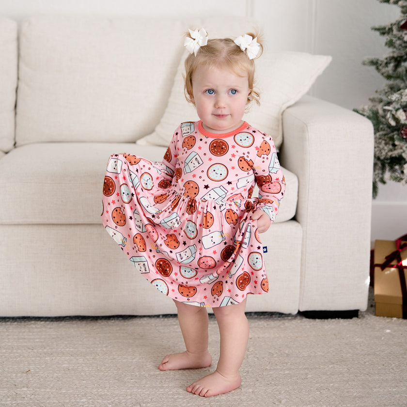 Long Sleeve Twirl Dress in Tasty Twinkle