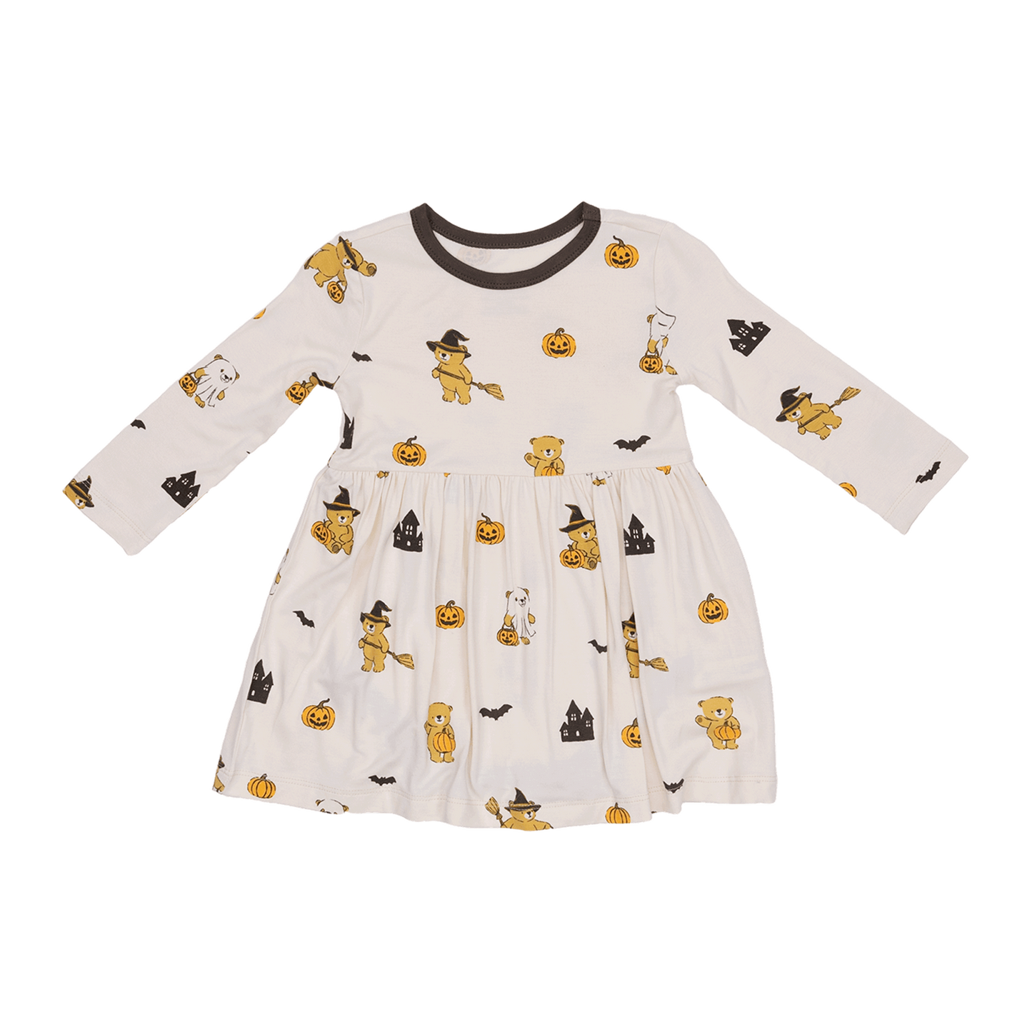 Long Sleeve Twirl Dress in Trick or Treat