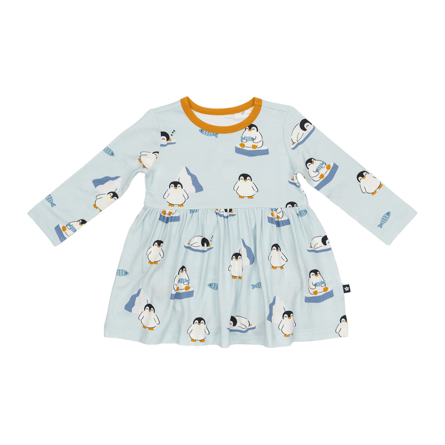 Long Sleeve Twirl Dress in Waddle and Chill