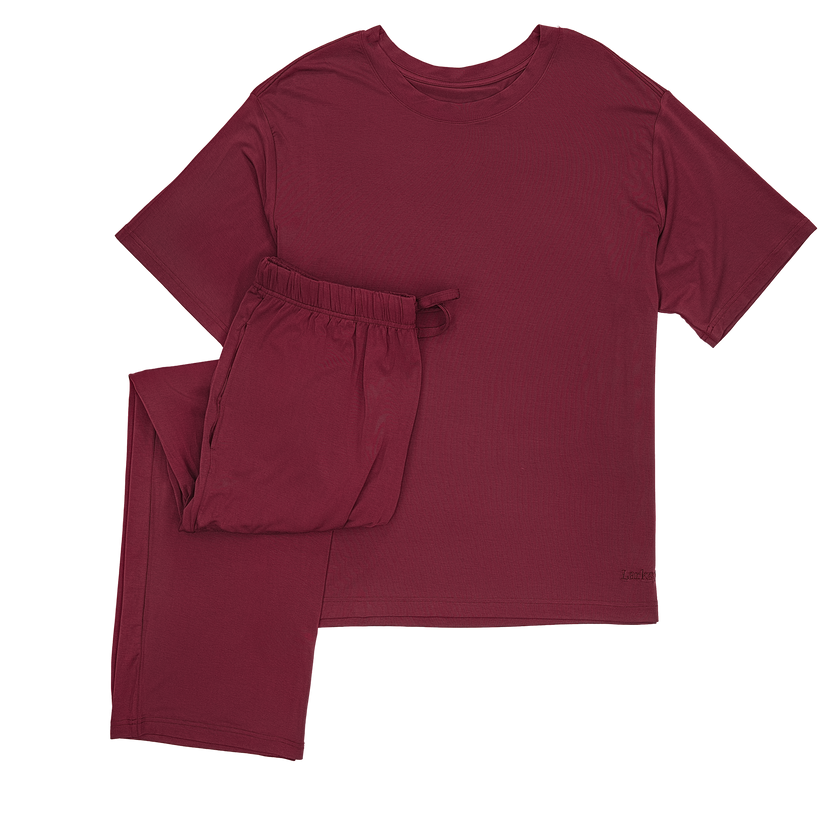 Men's Short Lounge Set in Burgundy