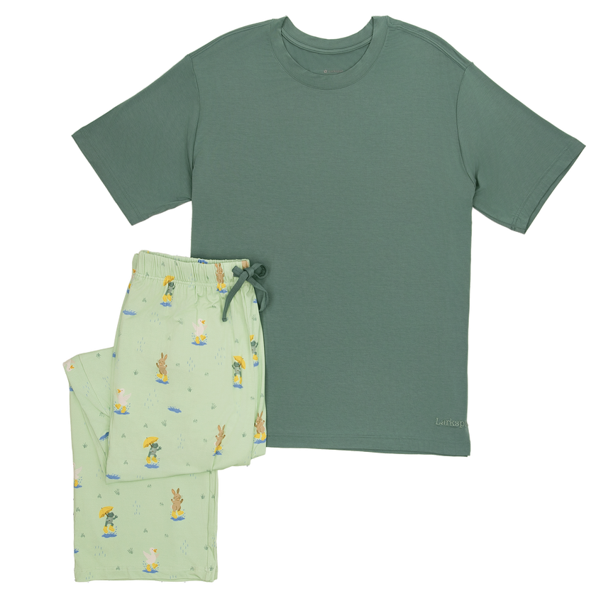 Men's Short Lounge Set in Puddle Jumpers