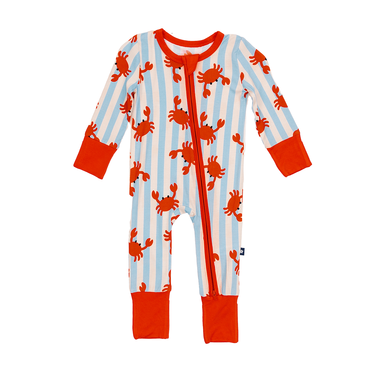 Convertible Footed Romper in Beach Buddies