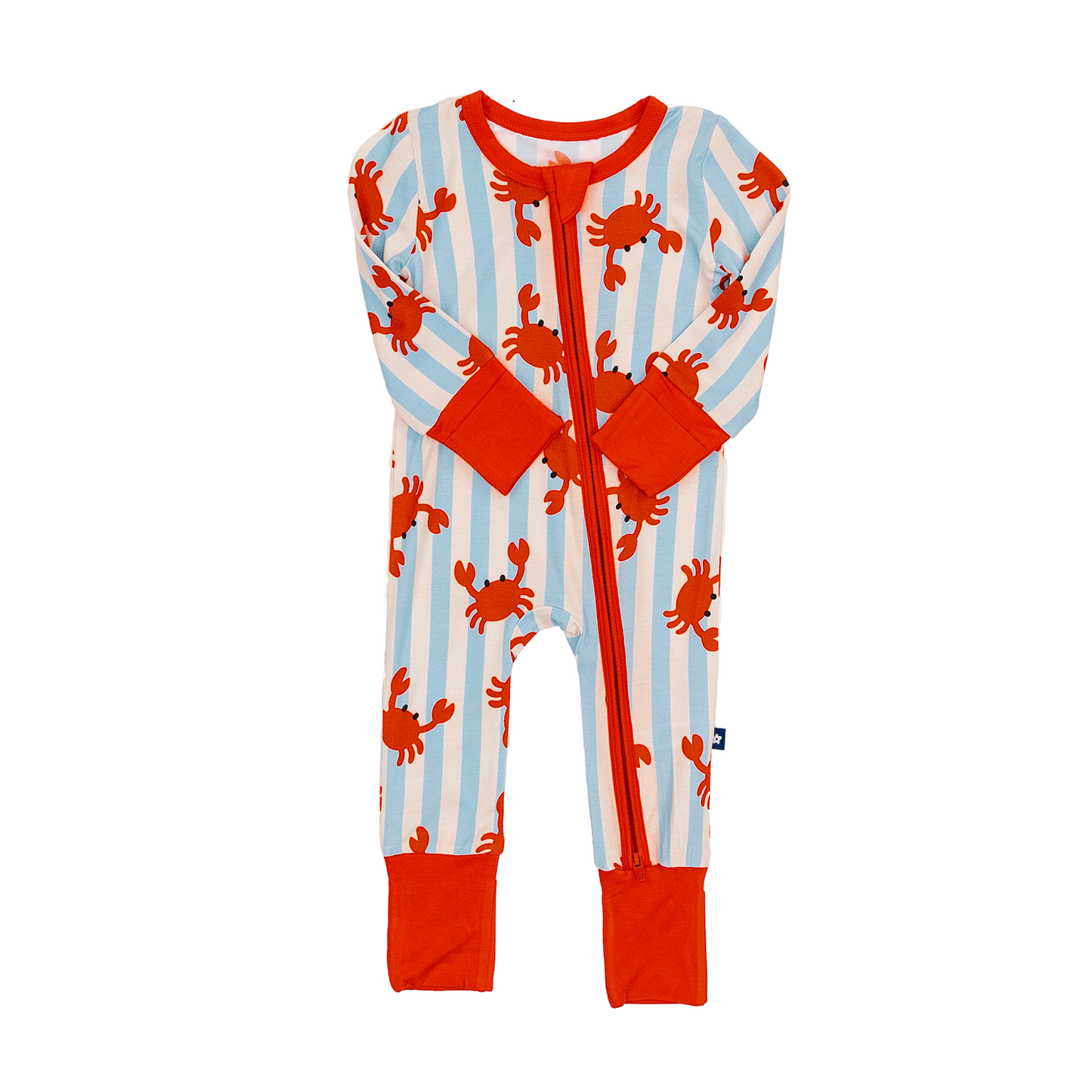 Convertible Footed Romper in Beach Buddies