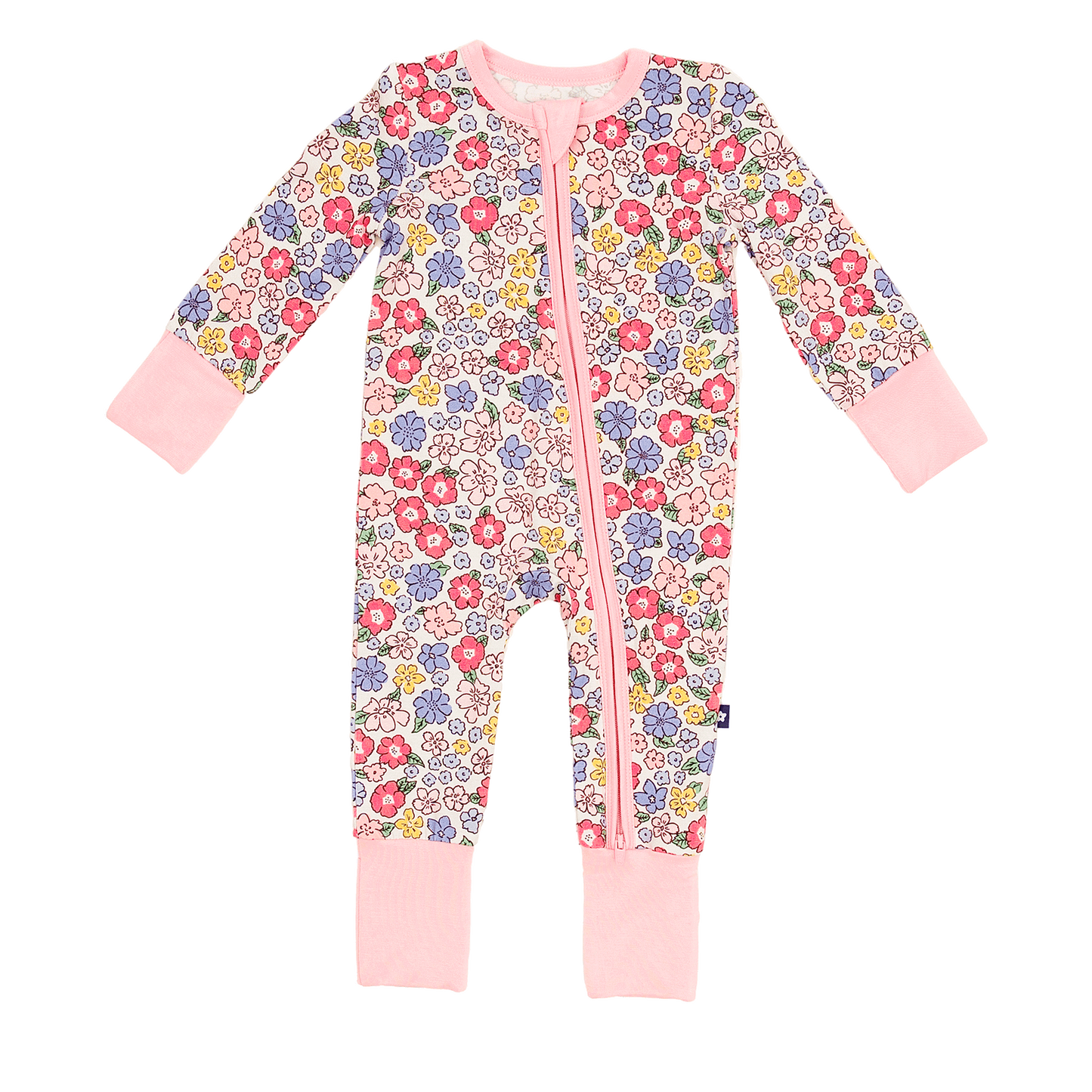 Convertible Footed Romper in Ditsy Delight