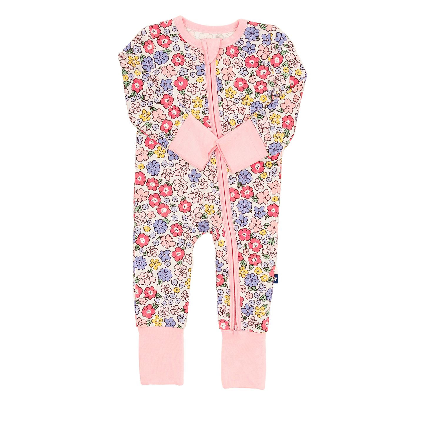 Convertible Footed Romper in Ditsy Delight