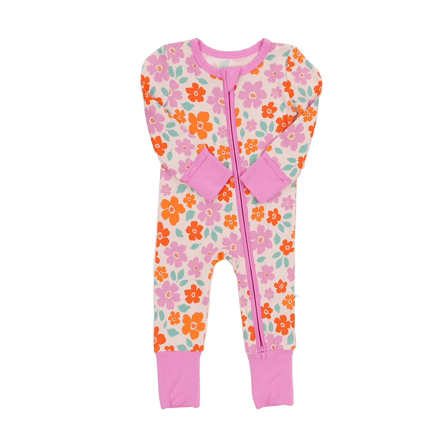 Convertible Footed Romper in Sweet Blossom